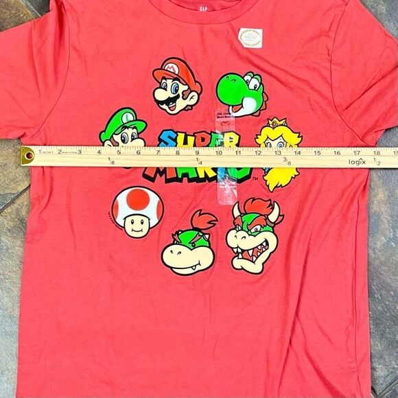New! NWT Gap Kids Super Mario Red Tee Shirt XXL (14-16) - Picture 4 of 13